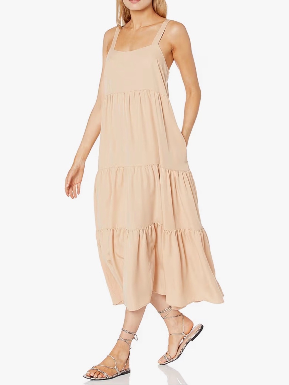 The Drop Britt Maxi Dress Ginger Tiered Boho Sundress XS Small Medium XL 5XL